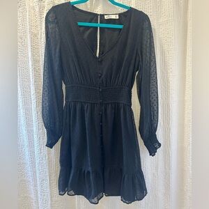 Hollister black long sleeve dress